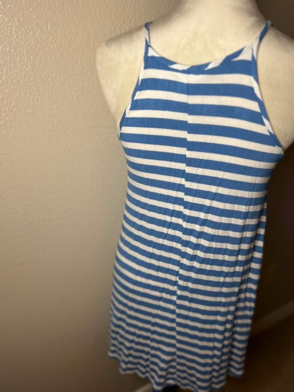 Blue and White Striped Sundress Size Small - Picture 2 of 12